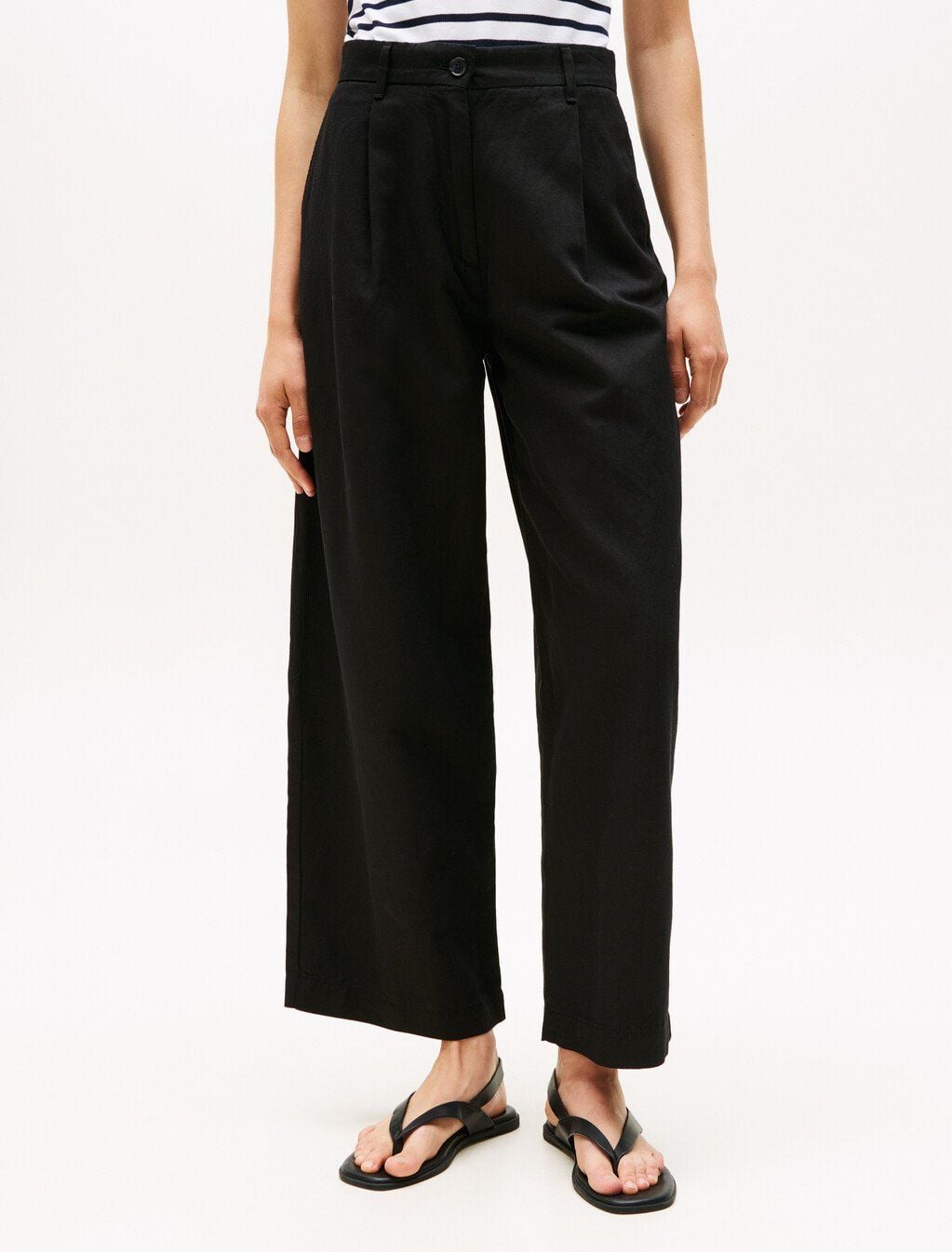 Tommy Hilfiger - Quần tây ống rộng nữ Asia Fit Tencel Linen Wide Leg Pant