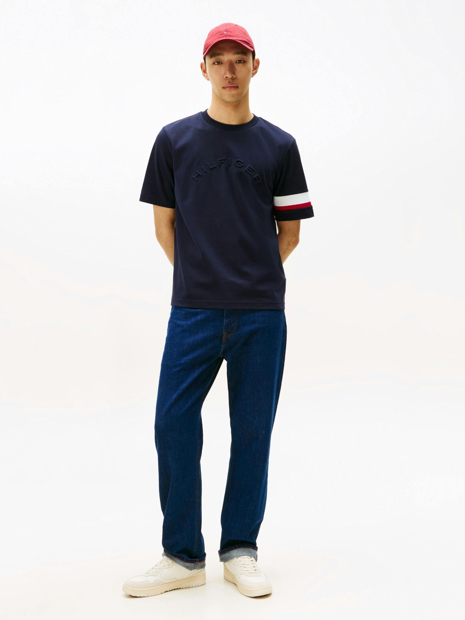 Tommy Hilfiger - Áo thun tay ngắn nam Colour-Blocked Sleeve Interlock Knit T-Shirt