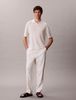 Calvin Klein - Áo Thun Có Cổ Nam Linen Blend Open Collar Polo Shirt