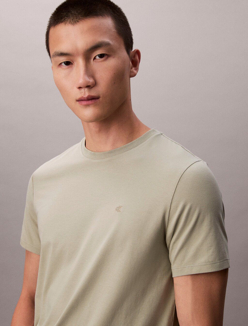 Calvin Klein - Áo thun thời trang nam Stretch Cotton Slim Tee