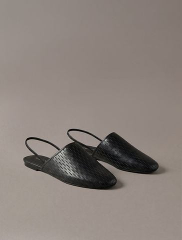 Calvin Klein - Giày Thời Trang Nữ Leather Slingback Mules
