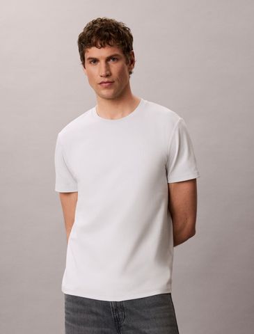 Calvin Klein - Áo Thun Tay Ngắn Nam Slim Sleek Double Knit Monogram Tee