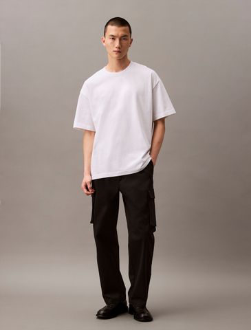 Calvin Klein - Áo Thun Tay Ngắn Nam Oversized Emboss Monologo