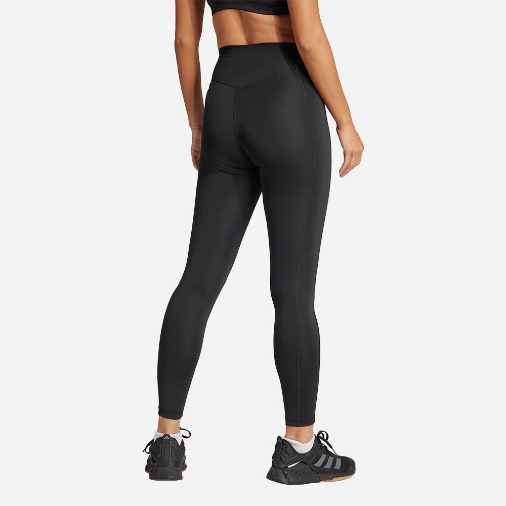 adidas - Quần dài ống bó Nữ Women's Adidas Optime Stash 7/8 Tights - Black
