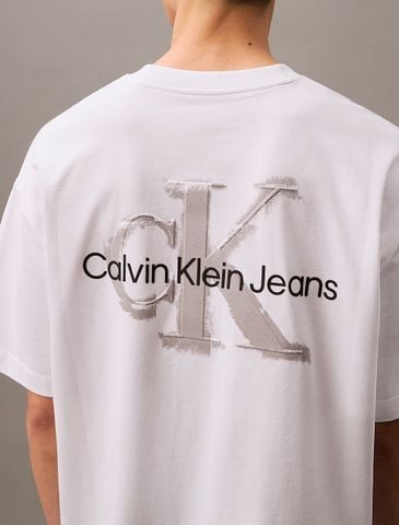 Calvin Klein - Áo Thun Tay Ngắn Nam Oversized Emboss Monologo