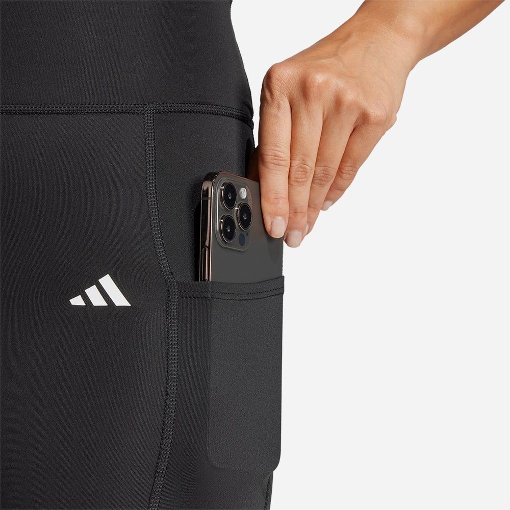 adidas - Quần dài ống bó Nữ Women's Adidas Optime Stash 7/8 Tights - Black