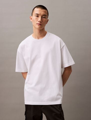 Calvin Klein - Áo Thun Tay Ngắn Nam Oversized Emboss Monologo