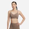 Nike - Áo ngực thể thao hỗ trợ nhẹ Nữ Women's Indy Light-Support Padded Adjustable Sport Bra - Brown
