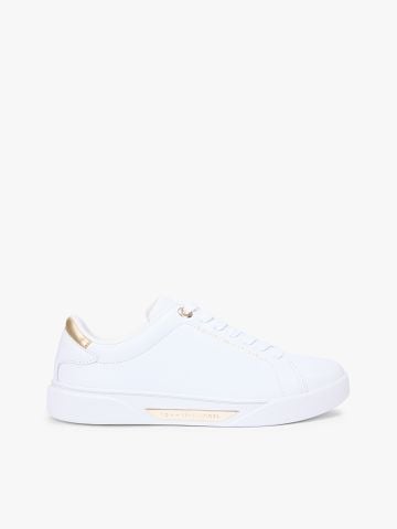 Tommy Hilfiger - Giày Sneakers Nữ Leather Logo Plaque Court Trainers