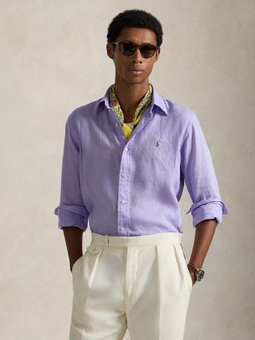 Ralph Lauren - Áo Sơ Mi Nam Custom Fit Linen Shirt