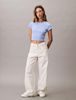 Calvin Klein - Áo thun thời trang nữ Monogram Logo Ribbed Baby Tee