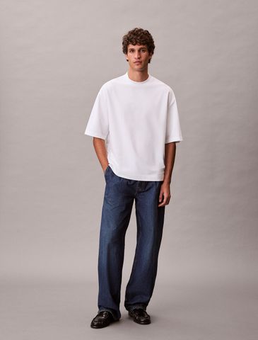 Calvin Klein - Áo Thun Tay Ngắn Nam Embossed Monogram Cooling Pique Relaxed Tee