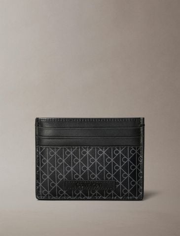 Calvin Klein - Ví đựng thẻ nam Allover Monogram Logo Card Case