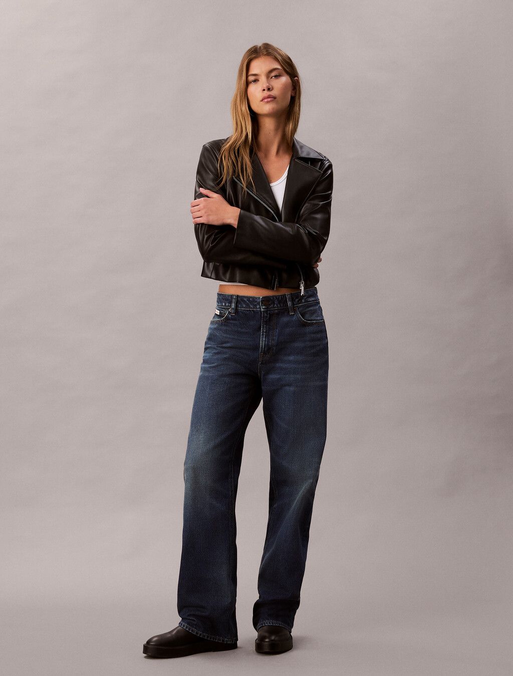 Calvin Klein - Quần jeans ống đứng nữ 90's Straight Jeans