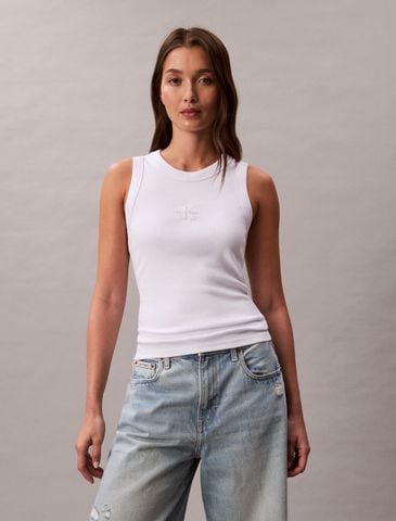 Calvin Klein - Áo ba lỗ nữ Monogram Rib Knit Tank Top