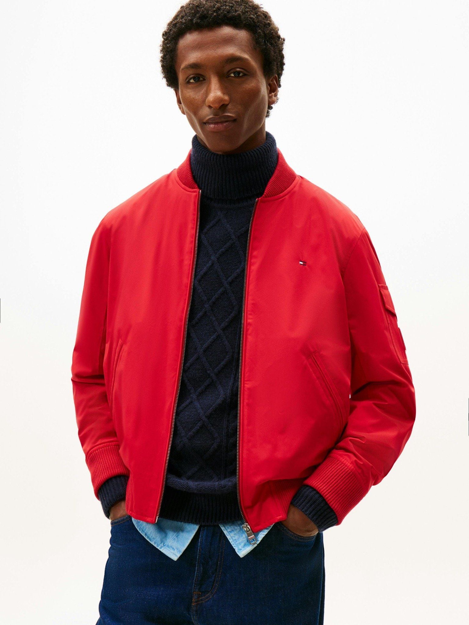 Tommy Hilfiger - Áo khoác tay dài nam Lightweight Bomber Jacket