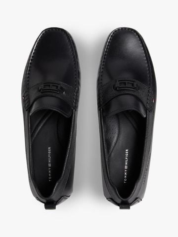 Tommy Hilfiger - Giày Thời Trang Nam Leather Textured Hardware Logo Driver Shoes