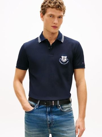 Tommy Hilfiger - Áo Thun Có Cổ Nam Regular Fit Crest Appliqué Polo Shirt