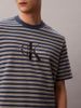Calvin Klein - Áo Thun Tay Ngắn Nam Monogram Logo Stripe Relaxed T-Shirt