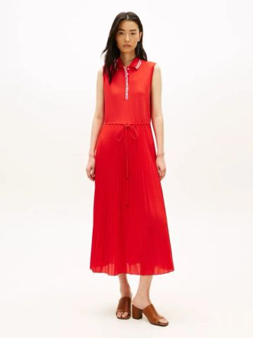 Tommy Hilfiger - Đầm Polo Nữ 1985 Pleated Sleeveless Midi Polo Dress