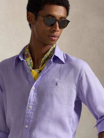 Ralph Lauren - Áo Sơ Mi Nam Custom Fit Linen Shirt