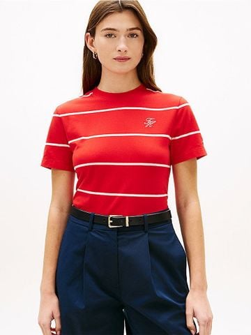 Tommy Hilfiger - Áo Thun Tay Ngắn Nữ TH Script Regular Crew-Neck Short Sleeve Tee