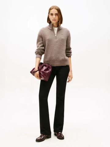 Tommy Hilfiger - Quần Jean dài Nữ Mid Rise Bootcut Black Jeans