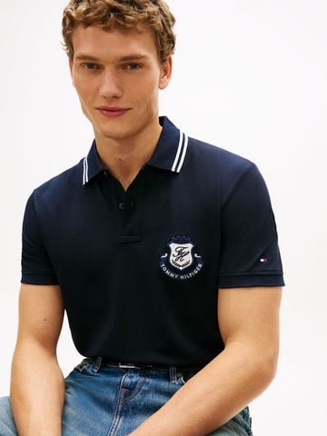 Tommy Hilfiger - Áo Thun Có Cổ Nam Regular Fit Crest Appliqué Polo Shirt