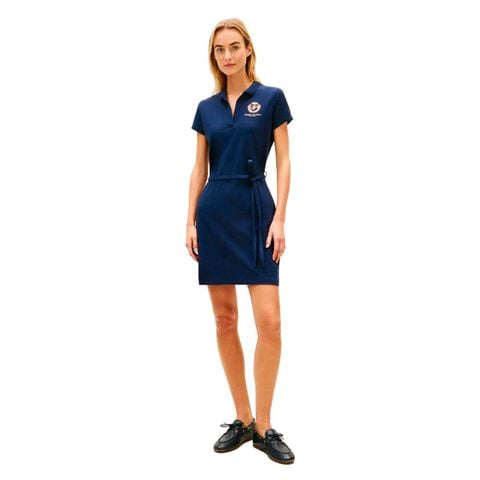 Tommy Hilfiger - Đầm Polo Nữ Im Lurex Varsity Polo Dress