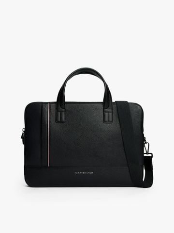 Tommy Hilfiger - Túi xách công sở nam Metal Logo Pebble Grain Laptop Bag