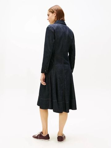 Tommy Hilfiger - Đầm Jeans Nữ Pure Denim Long Sleeve Long Dress