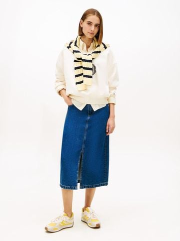 Tommy Hilfiger - Váy Jean Nữ Denim Emi Midi Straight Skirt HW