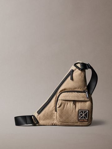 Calvin Klein - Túi Đeo Chéo Nam Allover Emblem Logo Utility Sling Bag