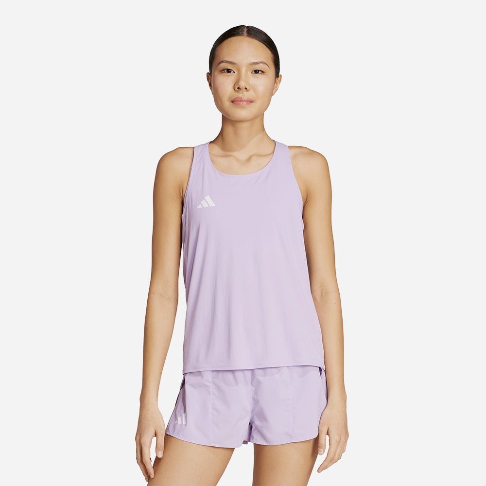 adidas - Áo thun ba lỗ chạy bộ Nữ Women's Adidas Adizero Essentials Running Tank - Purple