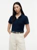 Tommy Hilfiger - Áo Polo Nữ Slim Fit Gold-Tone Button Polo Shirt