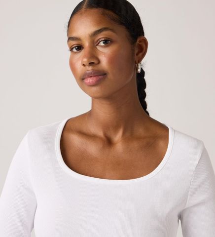 Levi's - Áo thun tay dài nữ Essential Square Neck Long Sleeve Tee