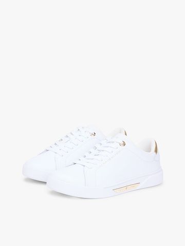 Tommy Hilfiger - Giày Sneakers Nữ Leather Logo Plaque Court Trainers
