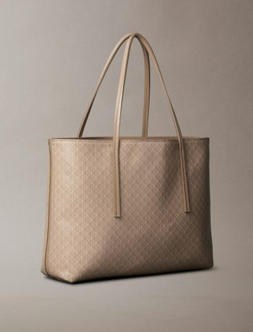 Calvin Klein - Túi Tote Nữ Allover Monogram Logo Small Tote Bag With Pouch - 2