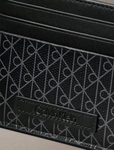 Calvin Klein - Ví đựng thẻ nam Allover Monogram Logo Card Case - 2