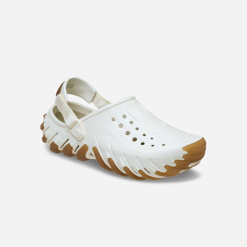 Crocs - Xăng đan nam nữ Echo Gum Ro Clog Chalk Lifestyle