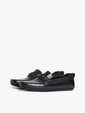 Tommy Hilfiger - Giày Thời Trang Nam Leather Textured Hardware Logo Driver Shoes