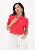 Tommy Hilfiger - Áo Polo Nữ Women's Strawberry Red Cropped Short Sleeve Polo Shirt