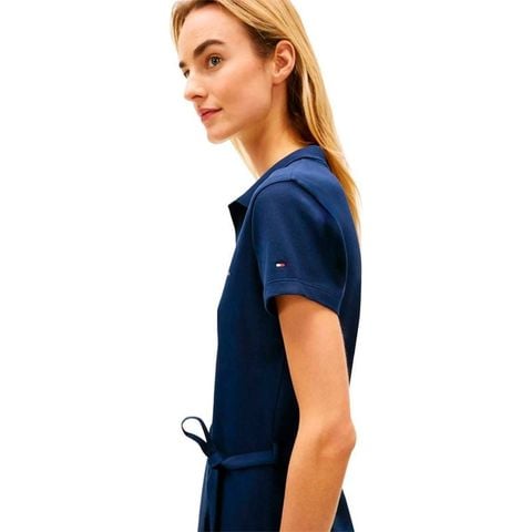Tommy Hilfiger - Đầm Polo Nữ Im Lurex Varsity Polo Dress - 3