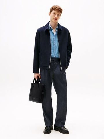 Tommy Hilfiger - Túi xách công sở nam Metal Logo Pebble Grain Laptop Bag - 2