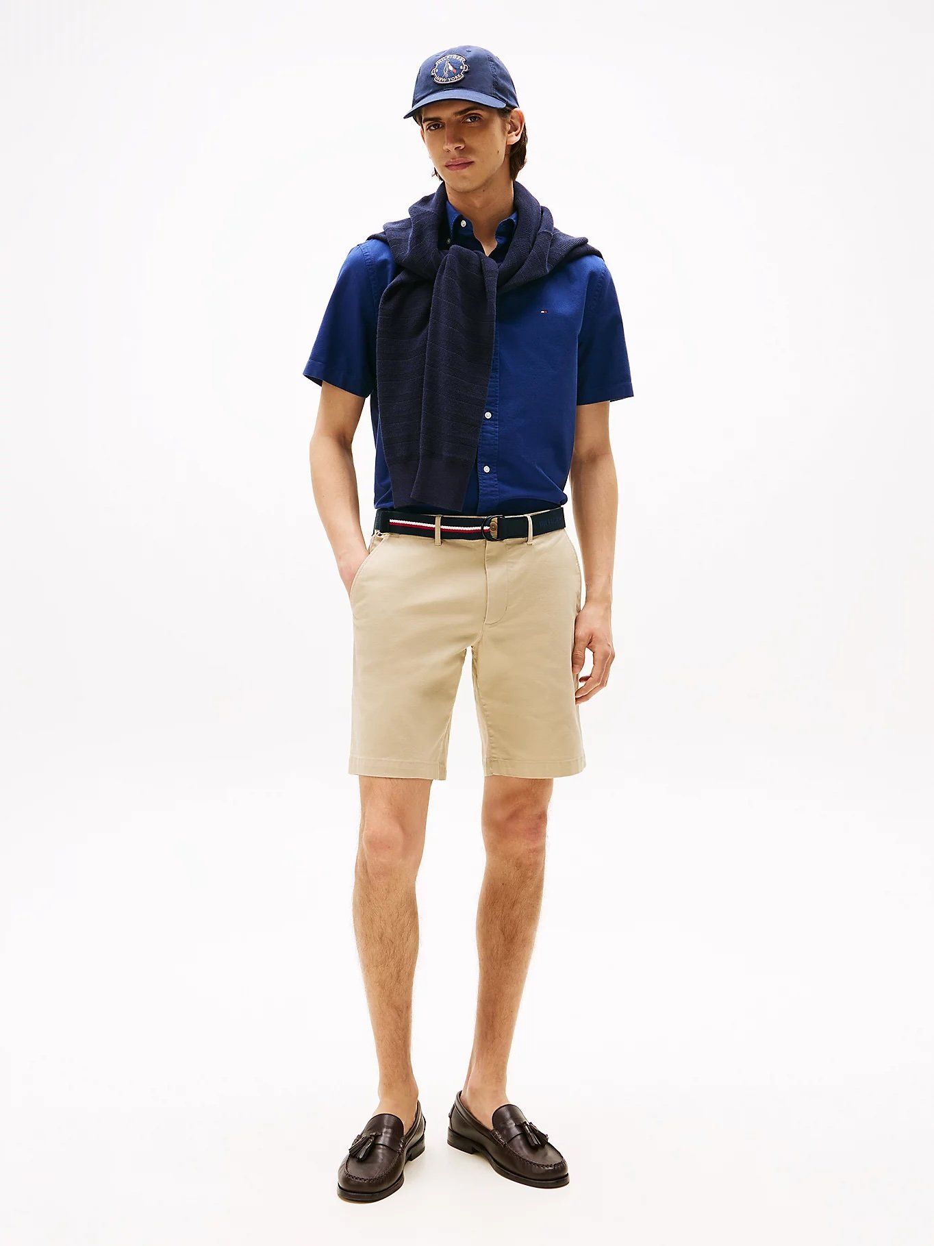 Tommy Hilfiger - Quần kaki ngắn nam Brooklyn Belted Slim Chino Shorts