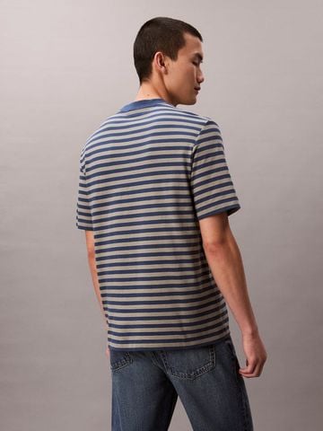 Calvin Klein - Áo Thun Tay Ngắn Nam Monogram Logo Stripe Relaxed T-Shirt