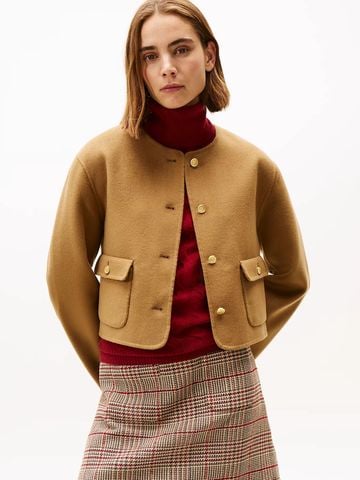 Tommy Hilfiger - Áo khoác dạ tay dài nữ Double-Faced Wool Blend Jacket