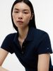 Tommy Hilfiger - Áo Polo Nữ Slim Fit Gold-Tone Button Polo Shirt