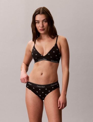 Calvin Klein - Áo Ngực Nữ Lightly Lined Triangle Bralette Icon Cotton Modal