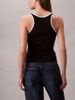 Calvin Klein - Áo ba lỗ dệt kim nữ Contrast Trim Rib Tank Top